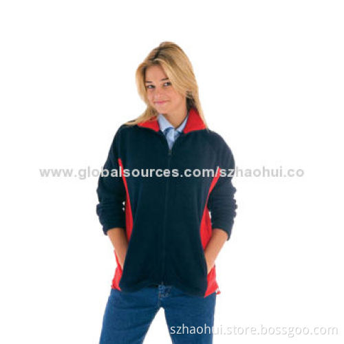 2014 Women's Fashion Polar Fleece Jacket with Zipper and Panel, Customize Order is Welcome
